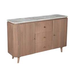 Bundi Natural Marble & Wood Extra Large Sideboard - thumbnail 5