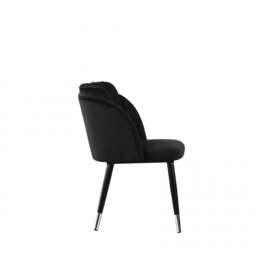 Milano Cosmo LUX Dining Set - a Walnut Dining Table & 6 Dining Chairs with Silver End Caps - thumbnail 5