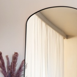 Yoko - Black Metal Gentle Arch Mirror - 180cm x 105cm - thumbnail 2