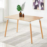 Lucia Halo Dining Set, a Table and Chairs Set of 4, Oak/Grey - thumbnail 6
