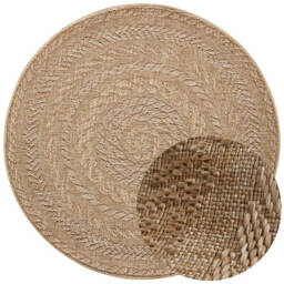 Indoor Outdoor Almendro Round Rug – Chevron Design - thumbnail 2