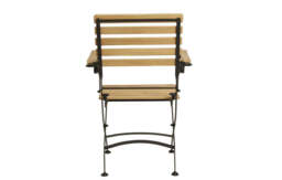 Sicily 4 Seater Teak and Wrought Iron Rectangular 120cm Garden Dining Set - thumbnail 4