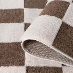 Loft Checkerboard Brown Rug - thumbnail 4