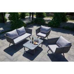 Malaga Rattan Outdoor Furniture Set - Light Grey