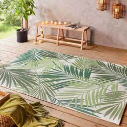 Indoor Outdoor Vai Green Rug – Floral Design - thumbnail 5