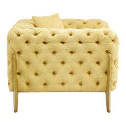 Esme Pistachio Green Tufted Armchair - thumbnail 3