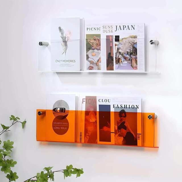 Floating Acrylic Magazine Holder - image 1