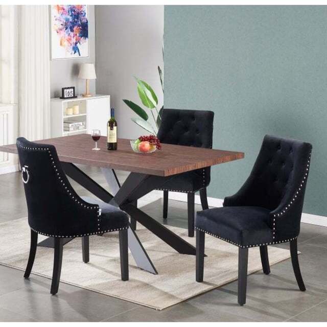 Windsor Duke Lux Dining Set - A Walnut Table with Set of 6 Dining Chairs - image 1