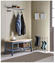 Stockholm Mocha/Blue Washable Mat - thumbnail 4