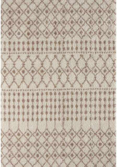 Moroccan Ivory Beige Shaggy Rug - 1030 - image 1