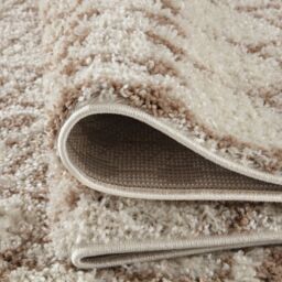 Moroccan Ivory Beige Shaggy Rug - 1030 - thumbnail 3