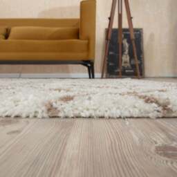 Moroccan Ivory Beige Shaggy Rug - 1030 - thumbnail 4