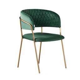 Atarah LUX Velvet Dining Chair - Green / Single