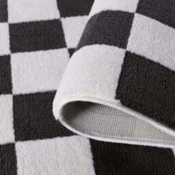 Loft Checkerboard Dark Grey Rug - thumbnail 4