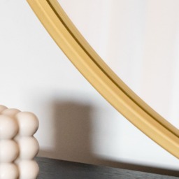 Rei - Round Gold Metal Circle Mirror - 70cm x 70cm - thumbnail 4