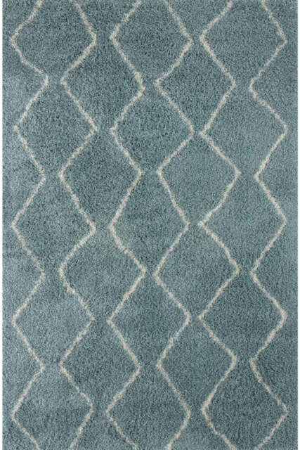 Moroccan Duck Egg Blue Shaggy Rug - 850 - 180X270 cm