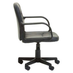 Flint Black Leather Effect Home Office Chair - thumbnail 6