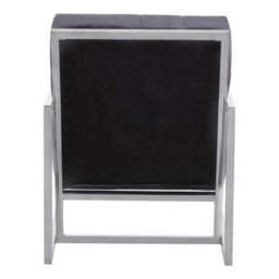 Hana Black Velvet Chair with Stainless Steel Frame - thumbnail 5