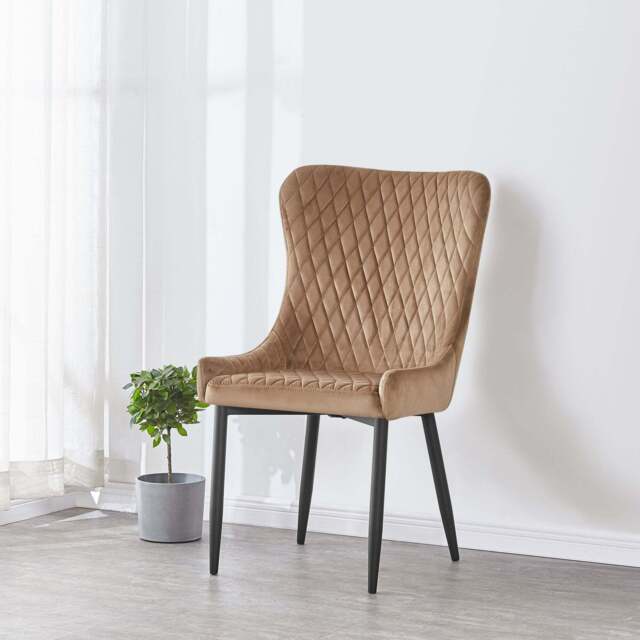 Barclay LUX velvet chair - Brown
