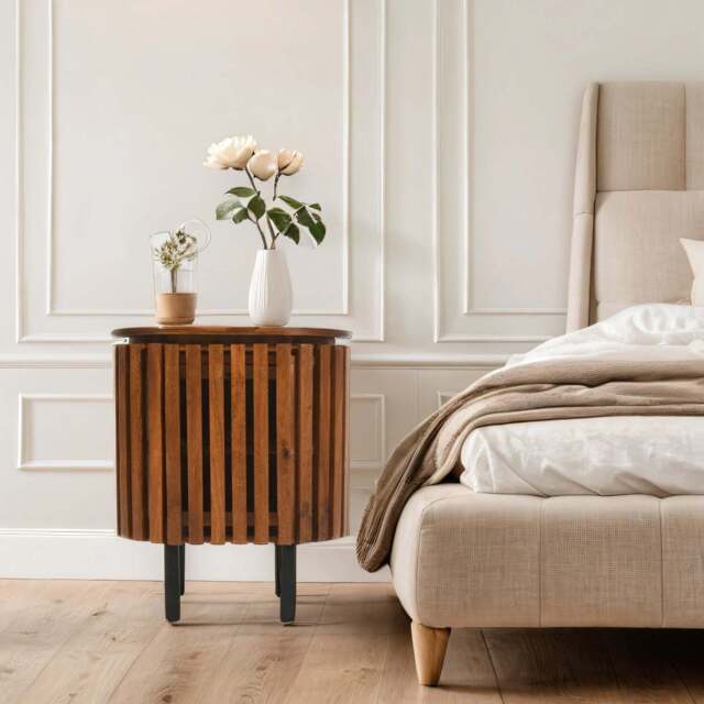 Compton Mango Wood Bedside Table - image 1