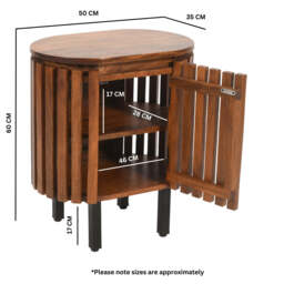 Compton Mango Wood Bedside Table - thumbnail 6