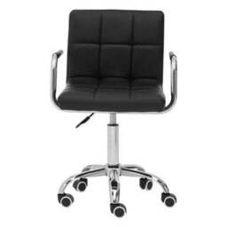 Finn Black Home Office Chair With Swivel Base - thumbnail 2