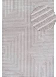 Carmel Grey-Cream Geometric Rug - 6050 - thumbnail 1