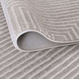 Carmel Grey-Cream Geometric Rug - 6050 - thumbnail 3