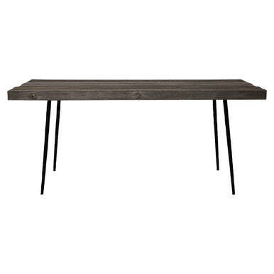 Grey Oak Wood Rectangular Dining Table - Mason - image 1
