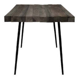 Grey Oak Wood Rectangular Dining Table - Mason - thumbnail 3