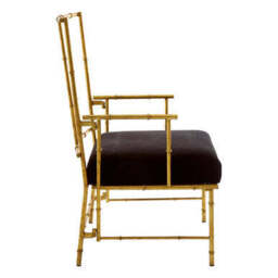 Monroe Black Velvet Accent Chair - thumbnail 4