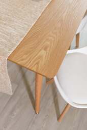 5-Piece Halo Dining Set (Oak Table + 4 Jamie Lorenzo Tulip Chairs) - thumbnail 4