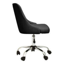 Brent Ribbed Black And Chrome Home Office Chair - thumbnail 4