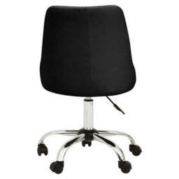 Brent Ribbed Black And Chrome Home Office Chair - thumbnail 5