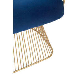 Anzio Navy Blue Velvet And Brushed Gold Chair - thumbnail 6