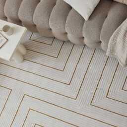 Carmel Cream-Gold Geometric Rug - 6040 - thumbnail 6