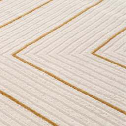 Carmel Cream-Gold Geometric Rug - 6040 - thumbnail 2