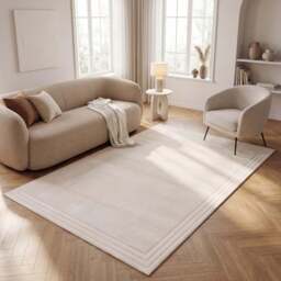 Carmel Cream Bordered Rug - 6060 - thumbnail 2