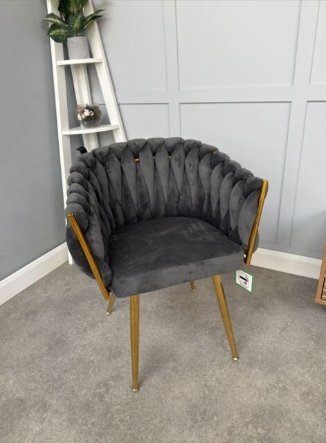 Roma Knot Dining Chair - Grey - image 1