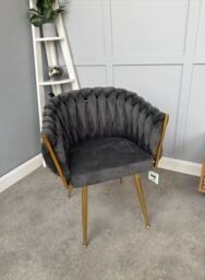 Roma Knot Dining Chair - Grey - thumbnail 1