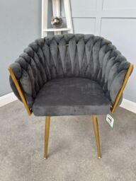 Roma Knot Dining Chair - Grey - thumbnail 2