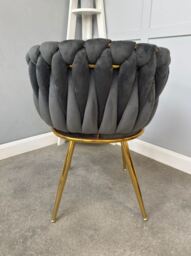 Roma Knot Dining Chair - Grey - thumbnail 3