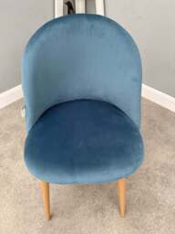 Lucia Chair - Blue Velvet - thumbnail 3