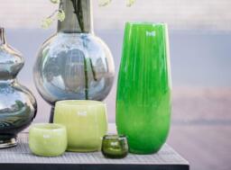 Glass Vase ROBERT -  H50 D14 cm - JUNGLE GREEN Colour by DutZ - thumbnail 4
