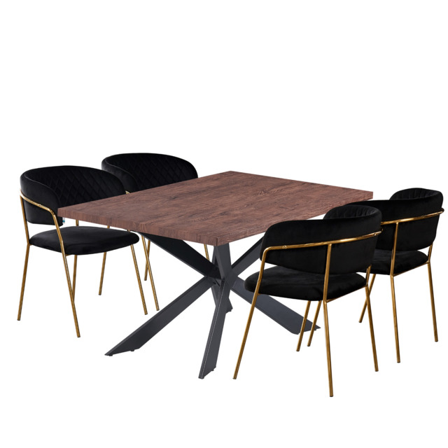 Atarah Duke Dining Set - Black / Set of 4