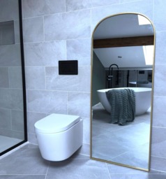 Yoko - Gold Metal Gentle Arch Mirror - 150cm x 60cm - thumbnail 5