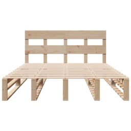 Bed Frame without Mattress 160x200 cm Solid Wood Pine - thumbnail 6