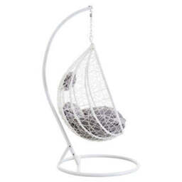 White Rattan Effect Hanging Chair - Goa - thumbnail 5