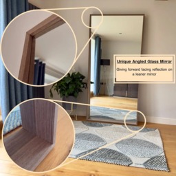 Hanaka - Full Length Grey Oak Rectangle Mirror - 200cm x 100cm - thumbnail 3