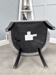 Mayfair Velvet Dining Chair - Dark Grey - thumbnail 6
